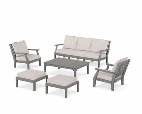 Chinoiserie 6-Piece Lounge Sofa Setoutdoor patio dining furniture set