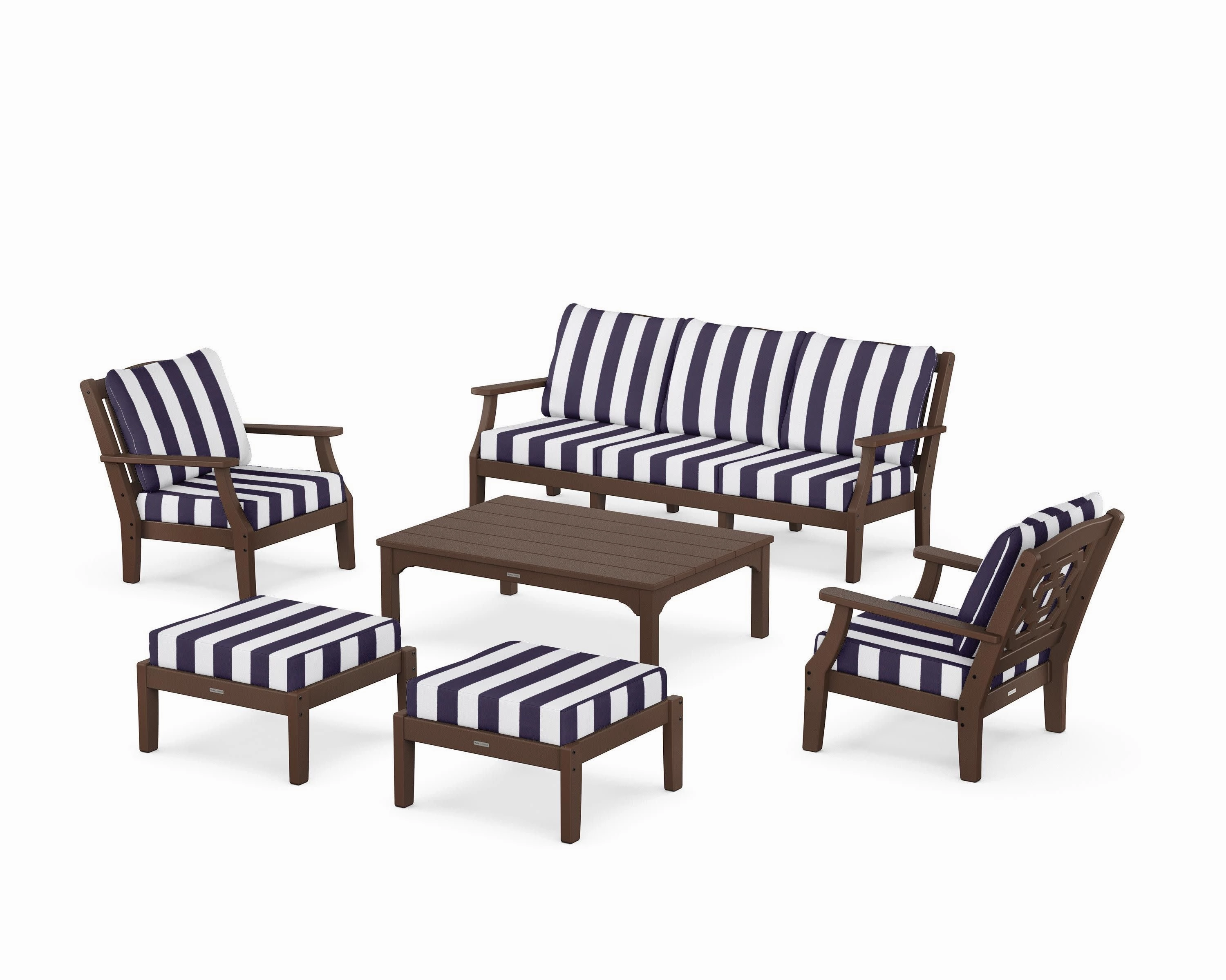 Chinoiserie 6-Piece Lounge Sofa Set