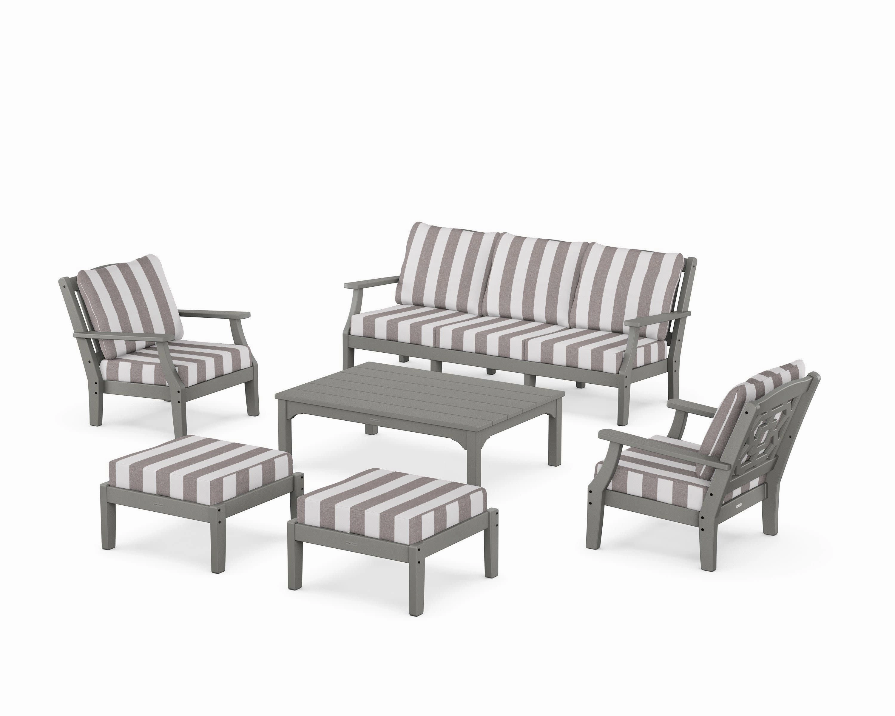 Chinoiserie 6-Piece Lounge Sofa Set