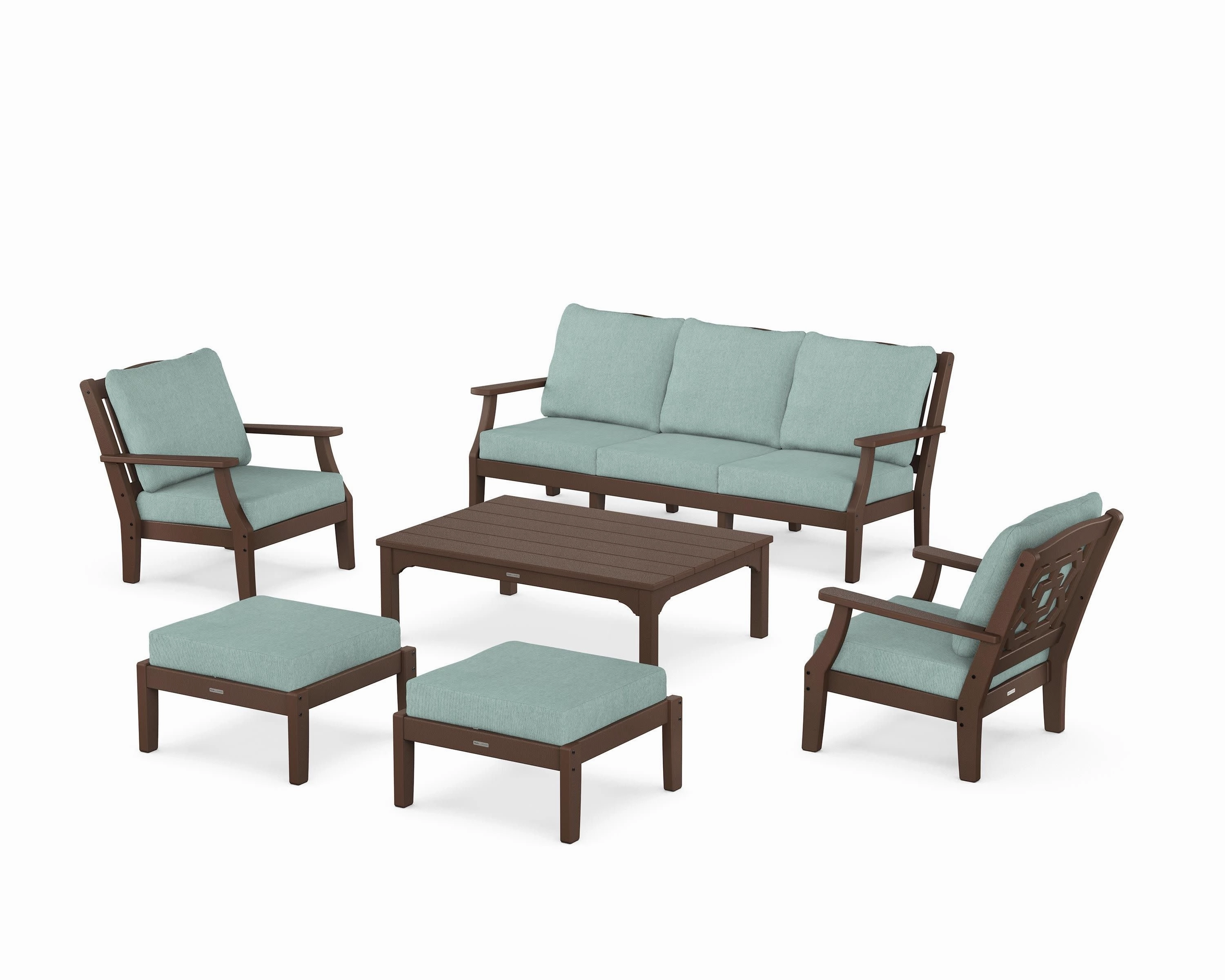Chinoiserie 6-Piece Lounge Sofa Set