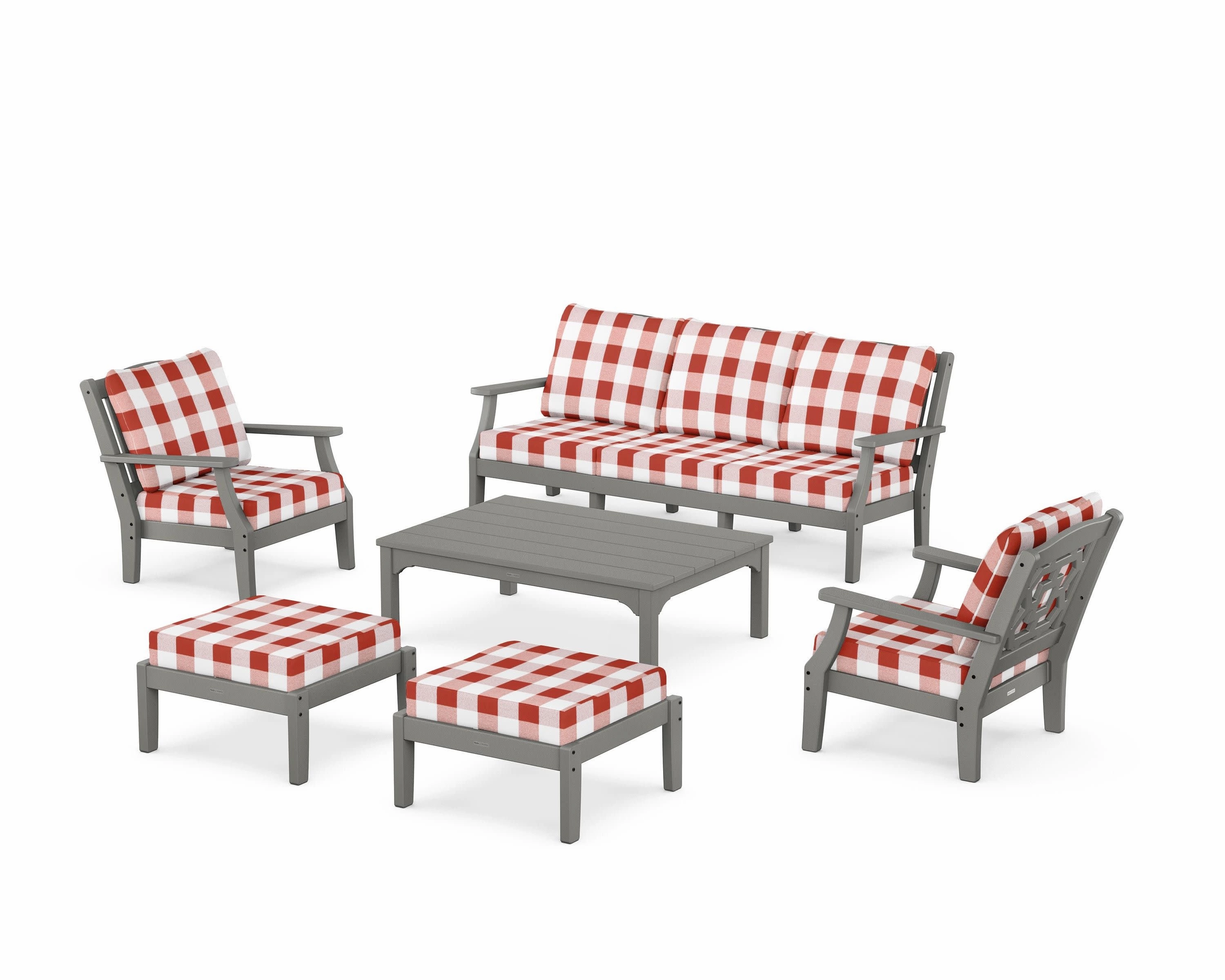 Chinoiserie 6-Piece Lounge Sofa Set