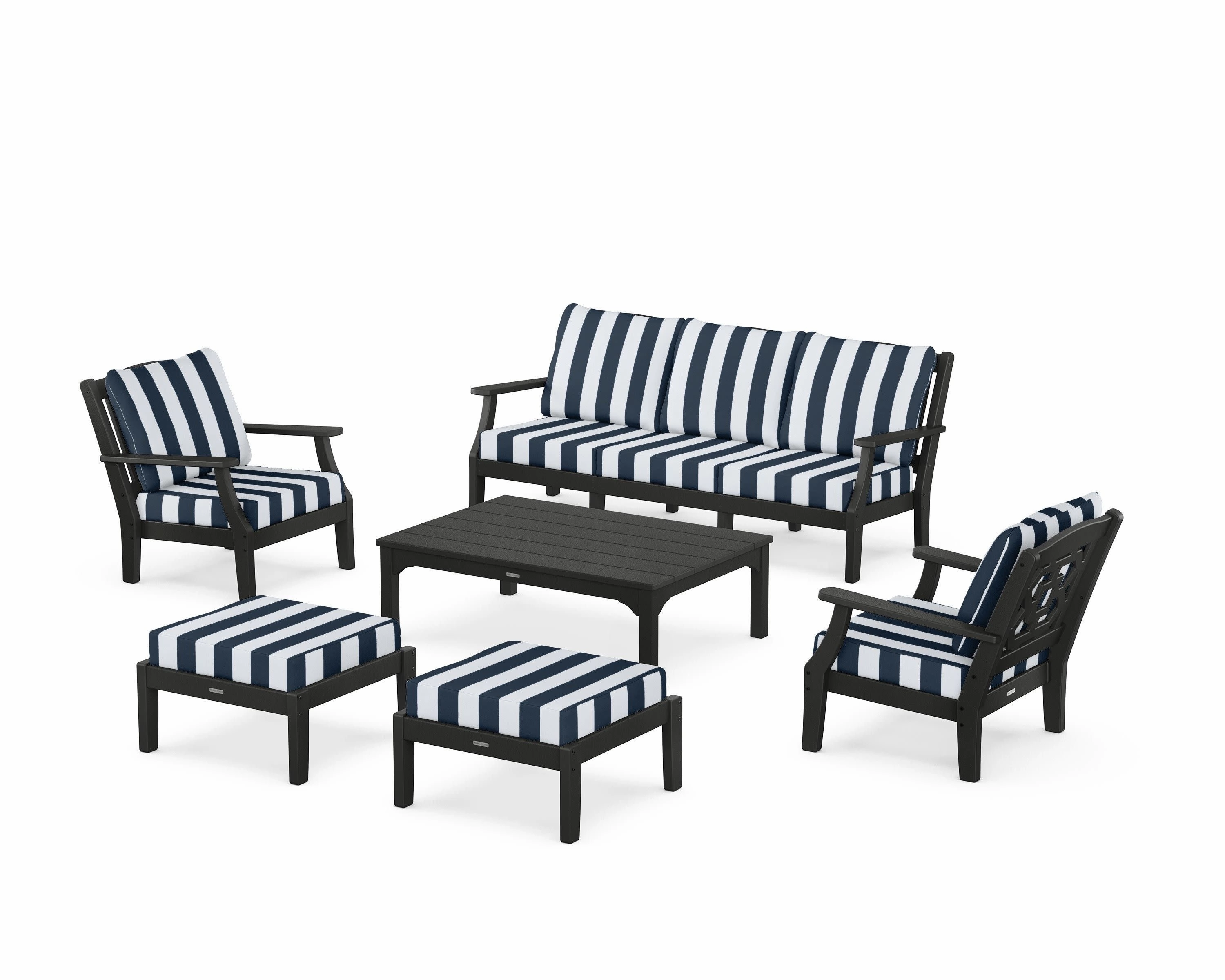 Chinoiserie 6-Piece Lounge Sofa Set