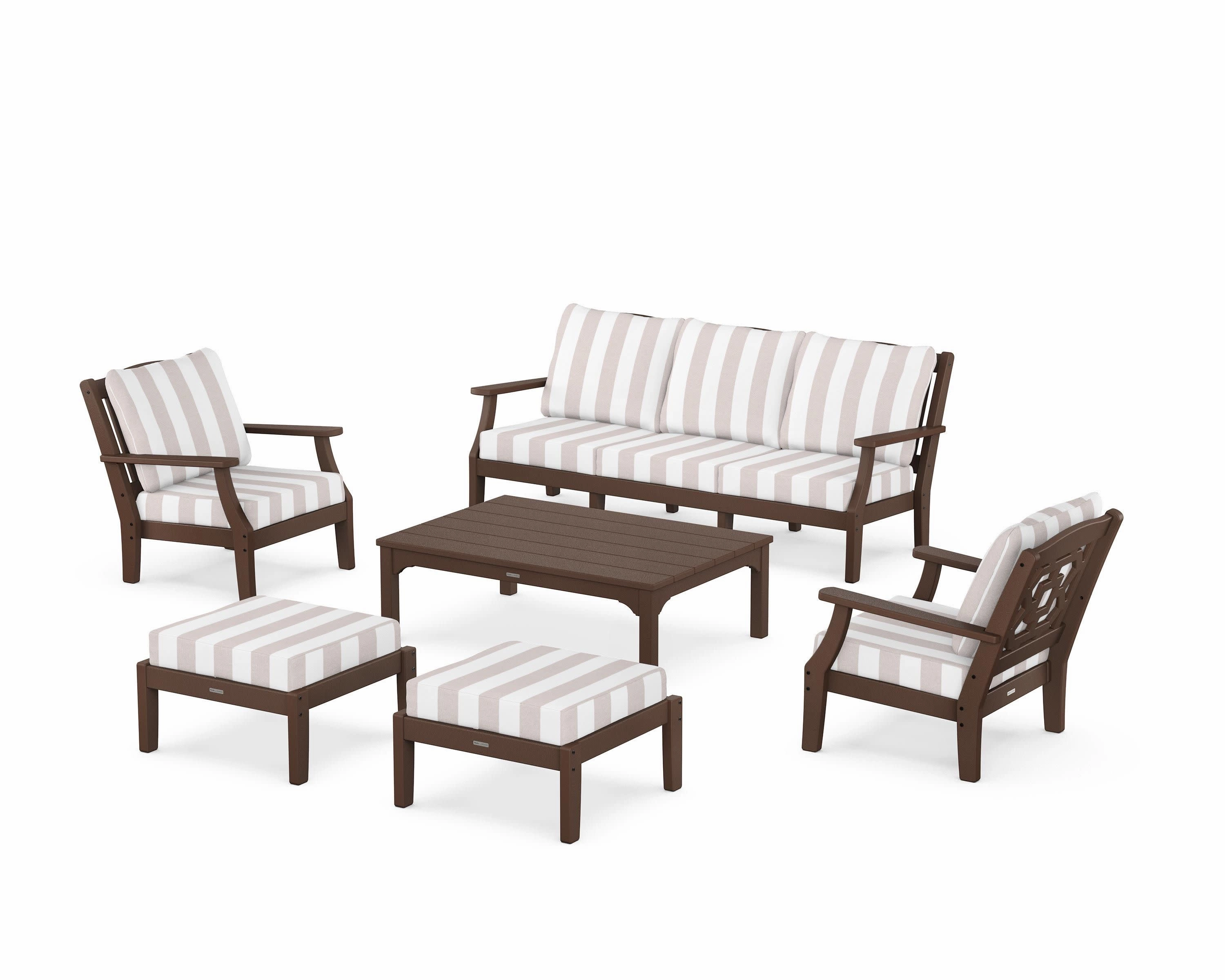 Chinoiserie 6-Piece Lounge Sofa Set