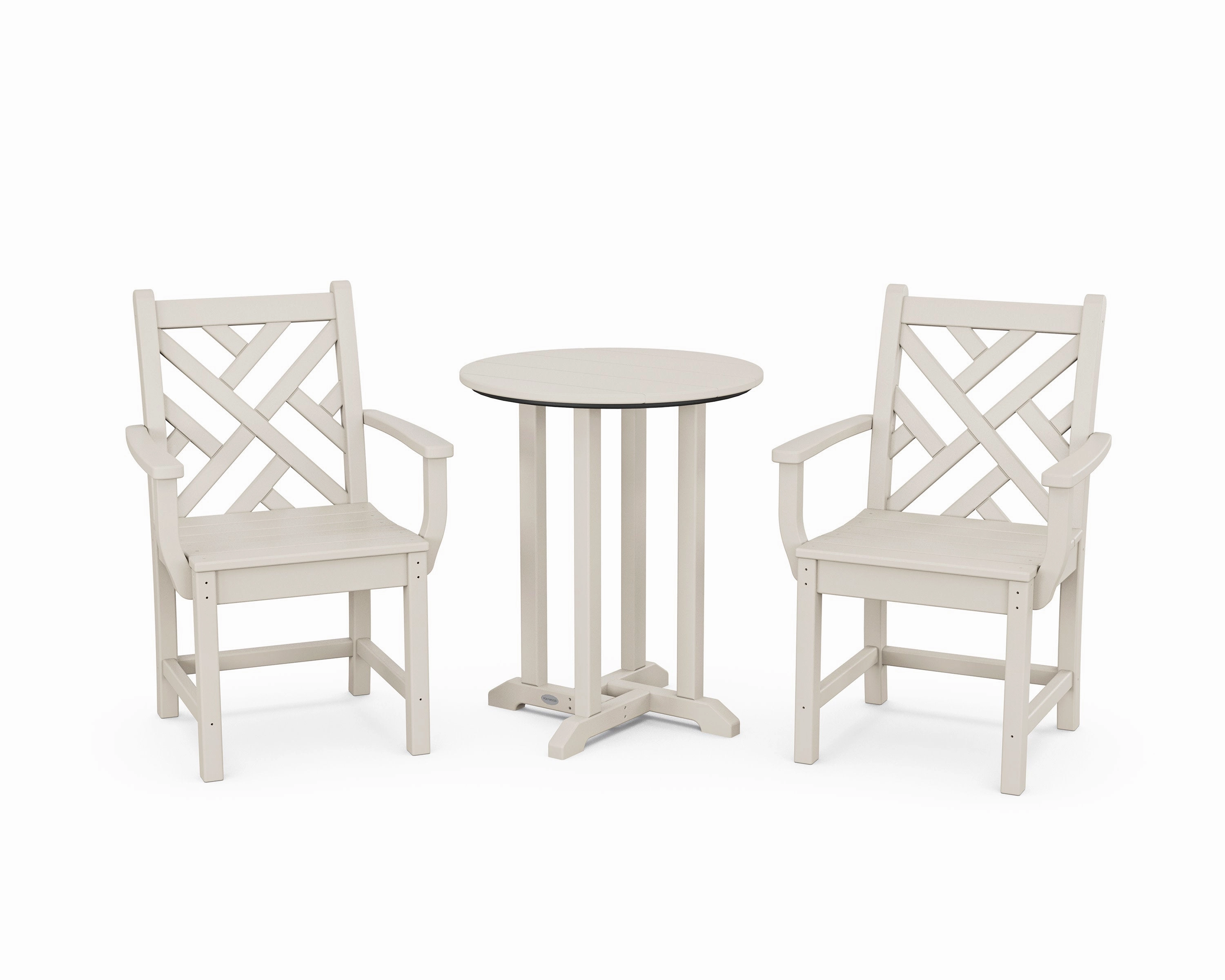 Chippendale 3-Piece Round Bistro Dining Set