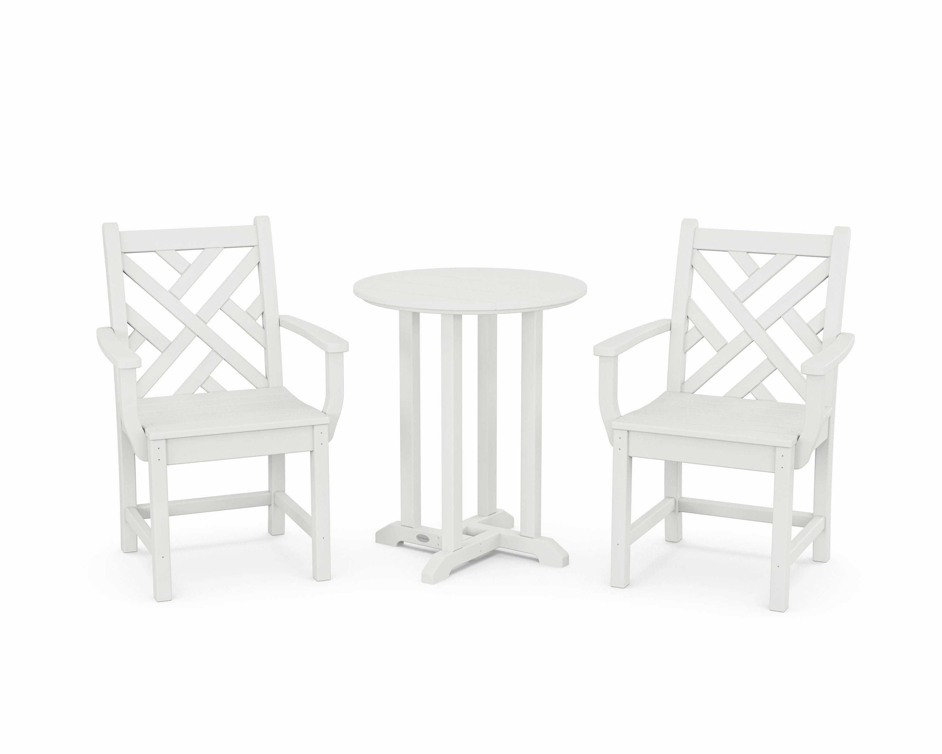 Chippendale 3-Piece Round Bistro Dining Set