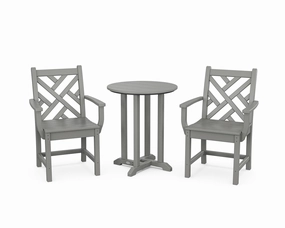 Chippendale 3-Piece Round Bistro Dining Setoutdoor patio furniture set