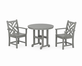 Chippendale 3-Piece Round Dining Setoutdoor patio furniture set