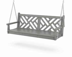 Chippendale 60" Swingoutdoor patio dining furniture set
