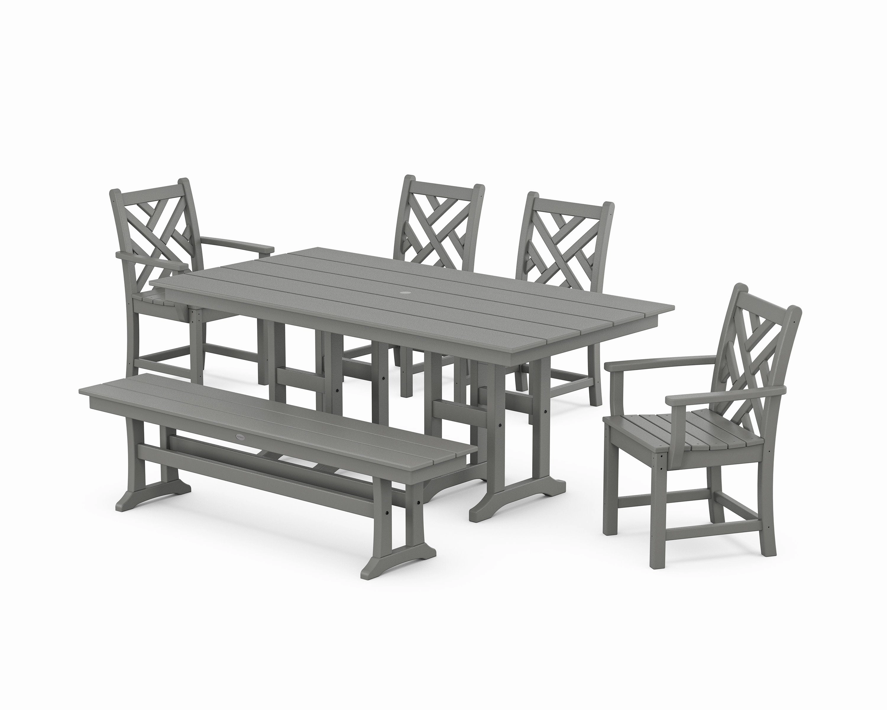 Chippendale 6-Piece Farmhouse Dining Setoutdoor patio furniture set