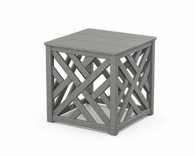 Chippendale Umbrella Stand Accent Tableoutdoor table for balcony or garden