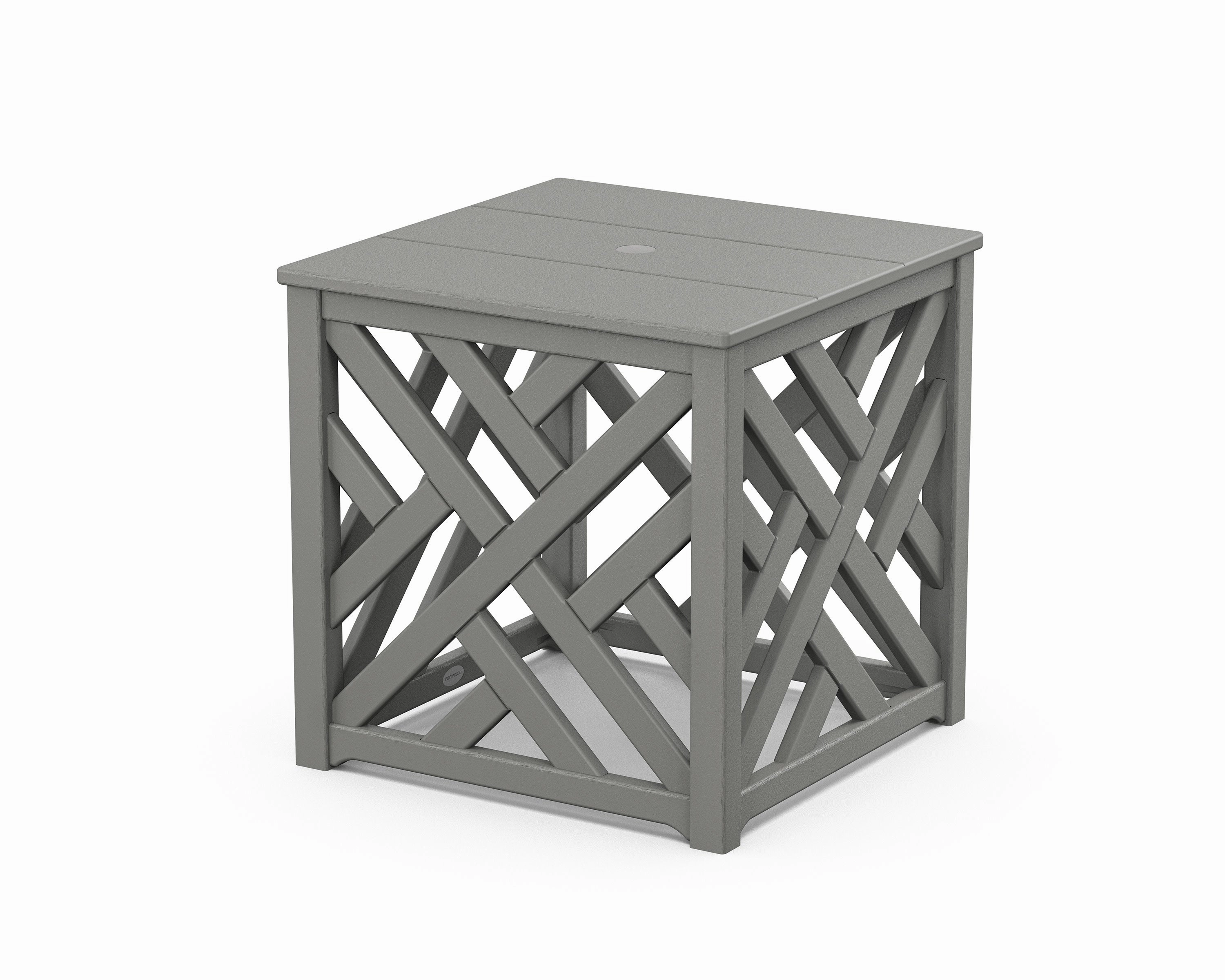 Chippendale Umbrella Stand Accent Tableoutdoor table for balcony or garden