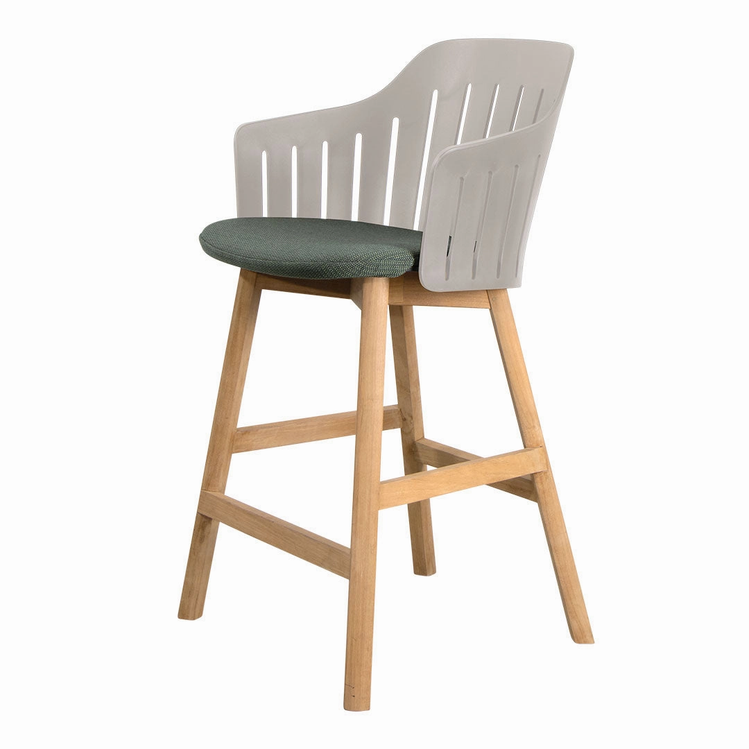 Choice Outdoor Counter Chair - Wood Base - w/ Seat Cushion