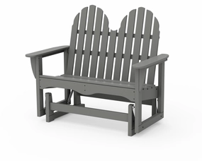 Classic Adirondack 48" Glideroutdoor patio dining furniture set