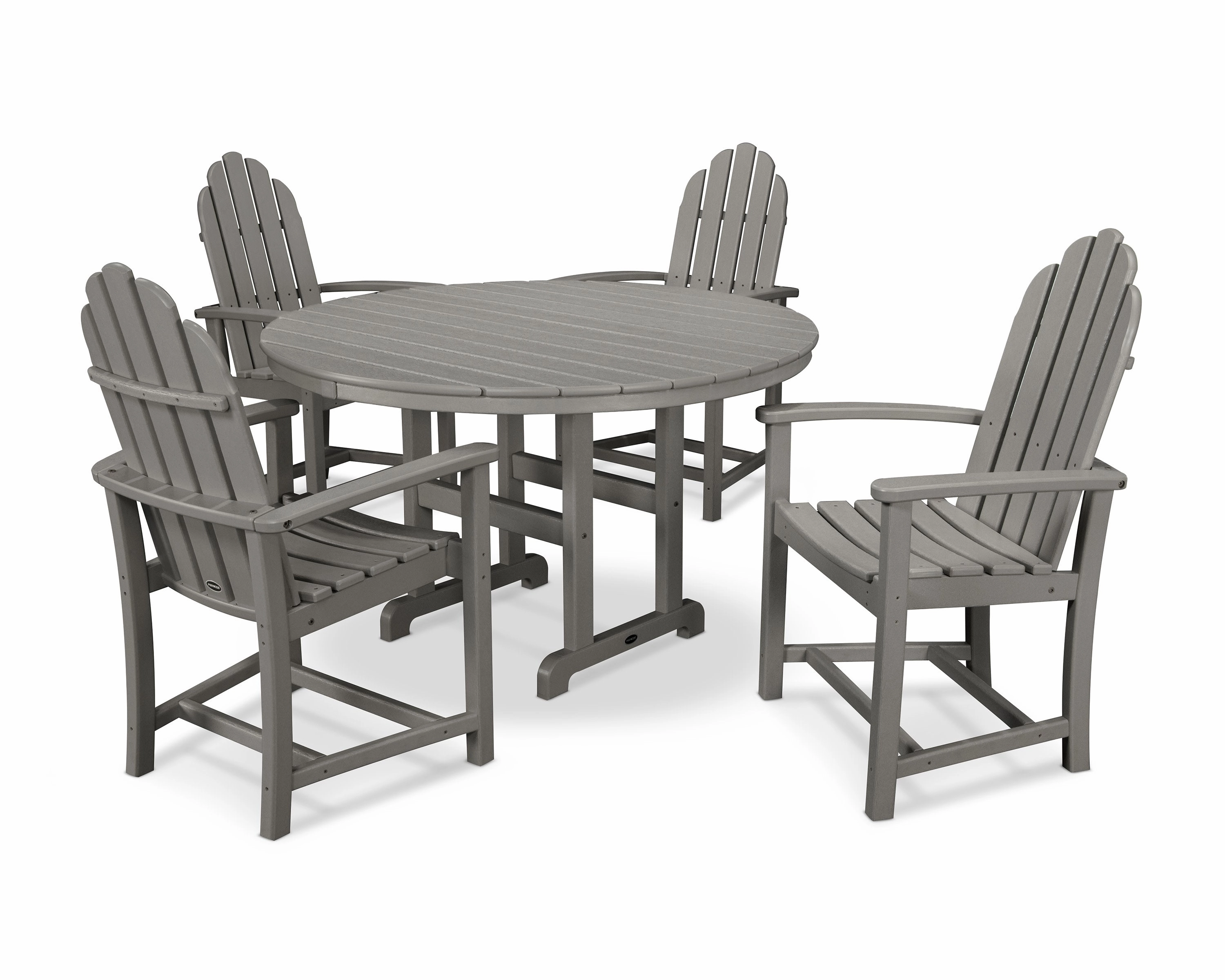 Classic Adirondack 5-Piece Round Farmhouse Dining Setoutdoor patio furniture set