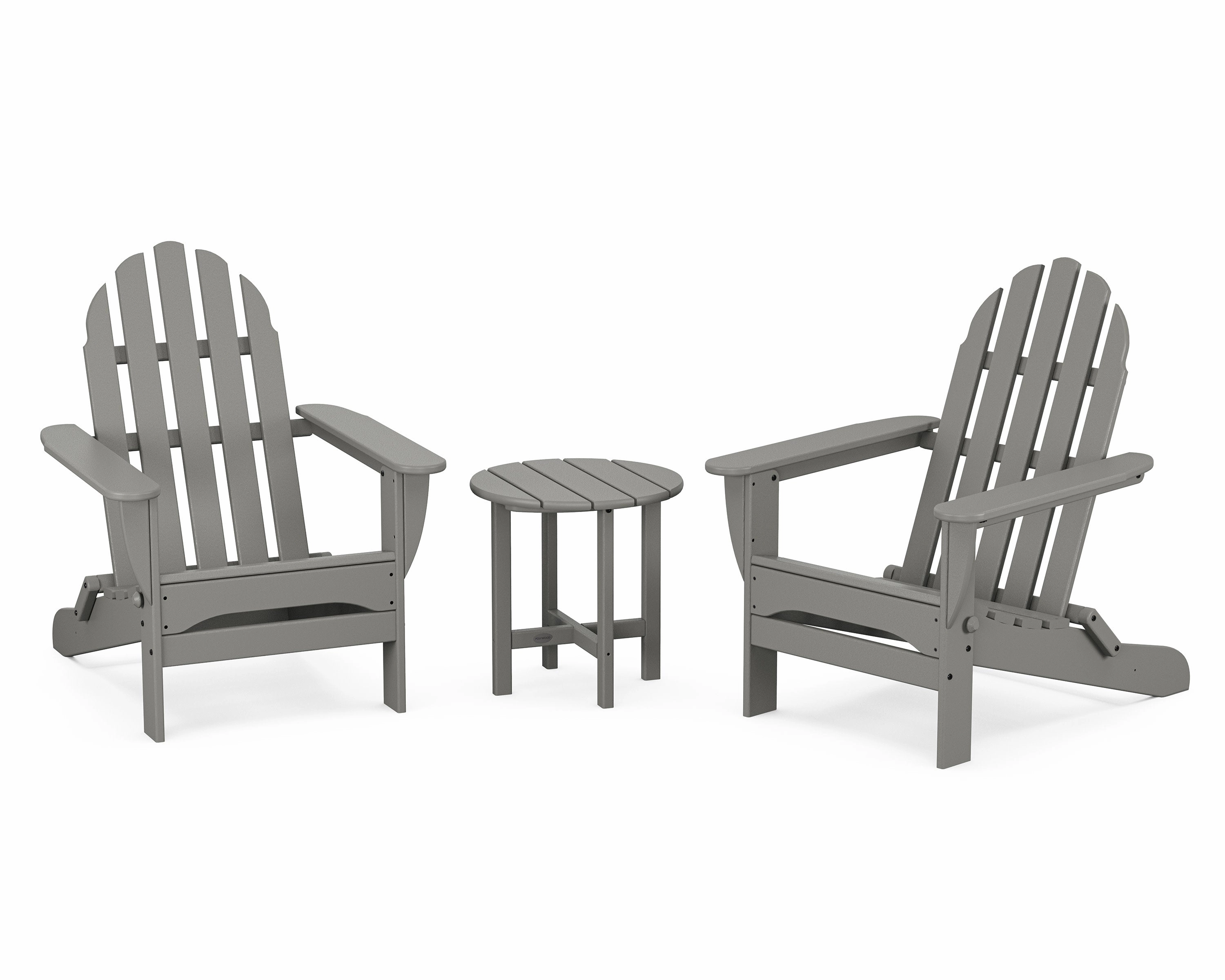 Classic Folding Adirondack 3-Piece Setoutdoor patio dining furniture set