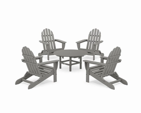 Classic Folding Adirondack 5-Piece Conversation Groupoutdoor patio dining furniture set