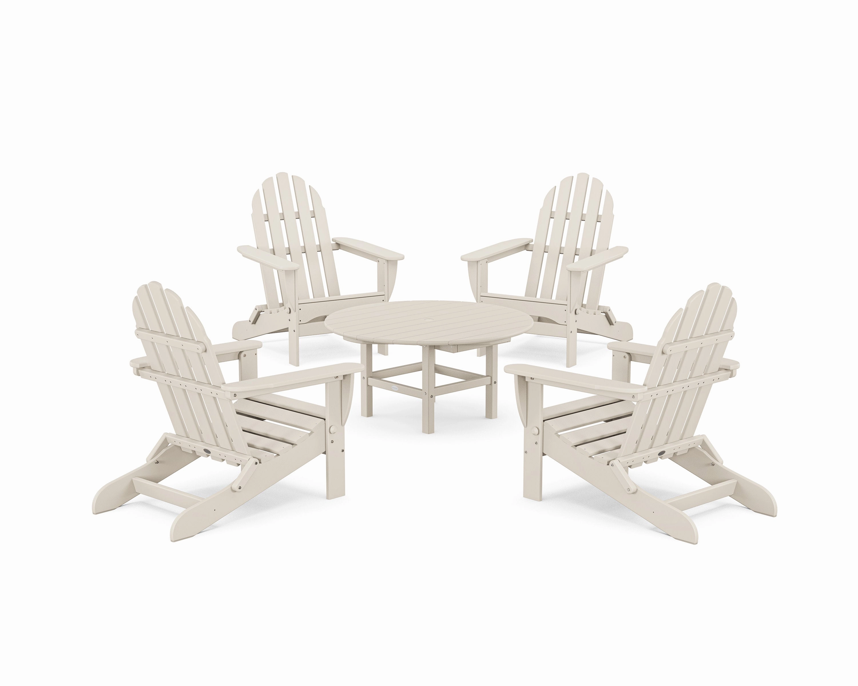 Classic Folding Adirondack 5-Piece Conversation Group