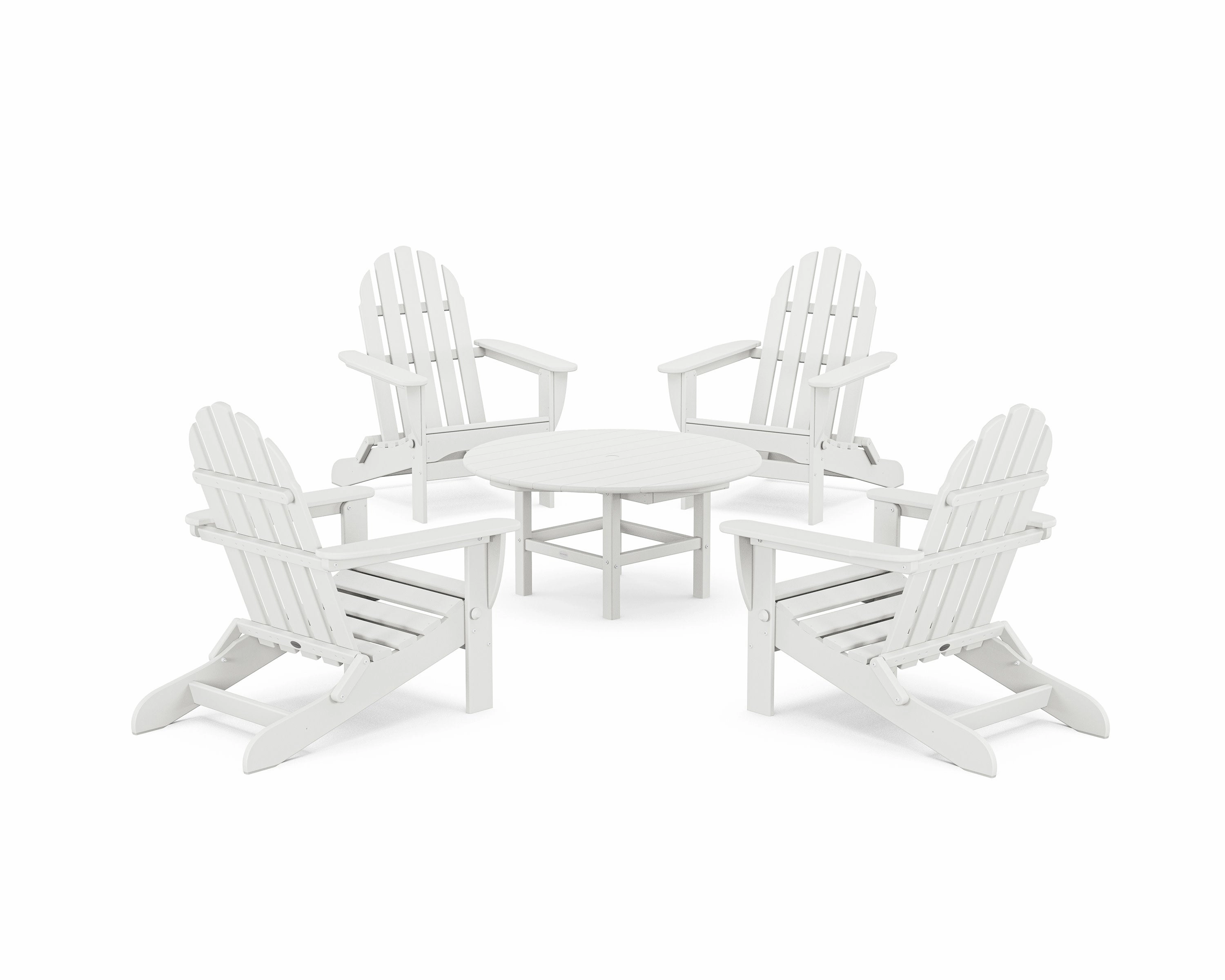 Classic Folding Adirondack 5-Piece Conversation Group