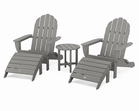 Classic Oversized Adirondack 5-Piece Casual Setoutdoor patio dining furniture set