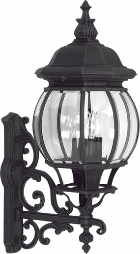 Classico Four Light Outdoor Wall Mount BlackOutdoor wall sconces with motion sensor