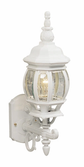 Classico One Light Outdoor Wall Mount WhiteOutdoor wall sconces with motion sensor