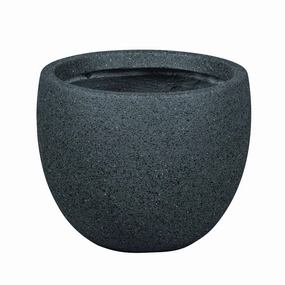 Cleveland Egg Pot Black hanging garden planters for small spaces