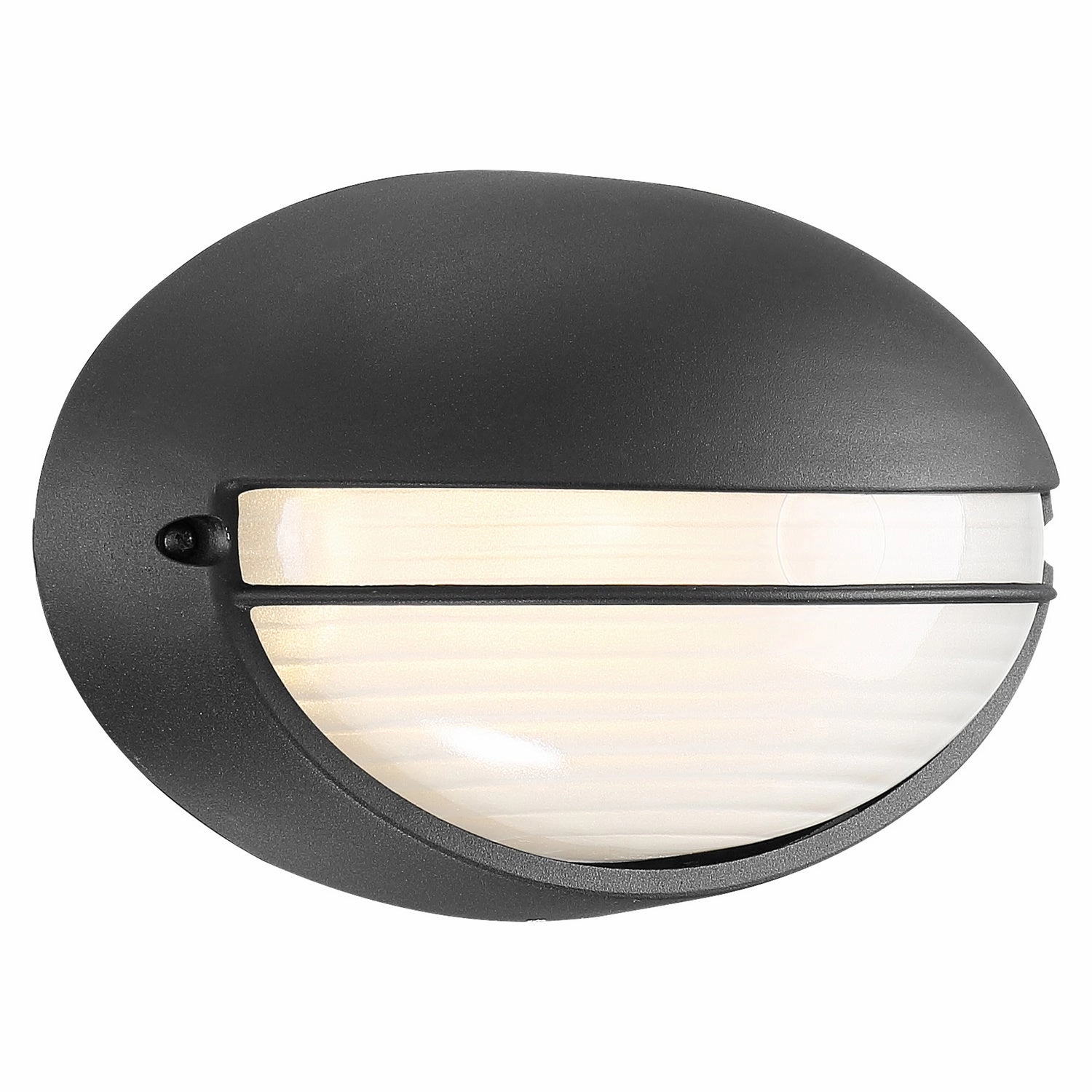 Clifton Oval LED Bulkhead BlackOutdoor wall sconces with motion sensor
