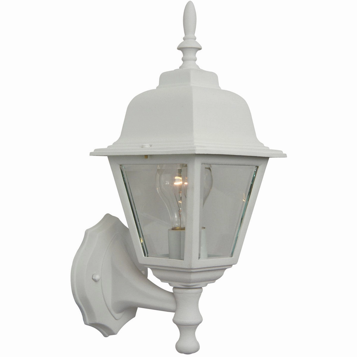Coach Lights Cast One Light Wall Mount Textured WhiteOutdoor wall sconces with motion sensor