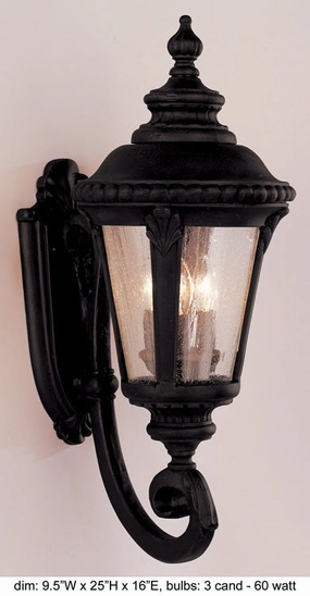 Commons Three Light Wall Lantern BlackOutdoor wall sconces with motion sensor