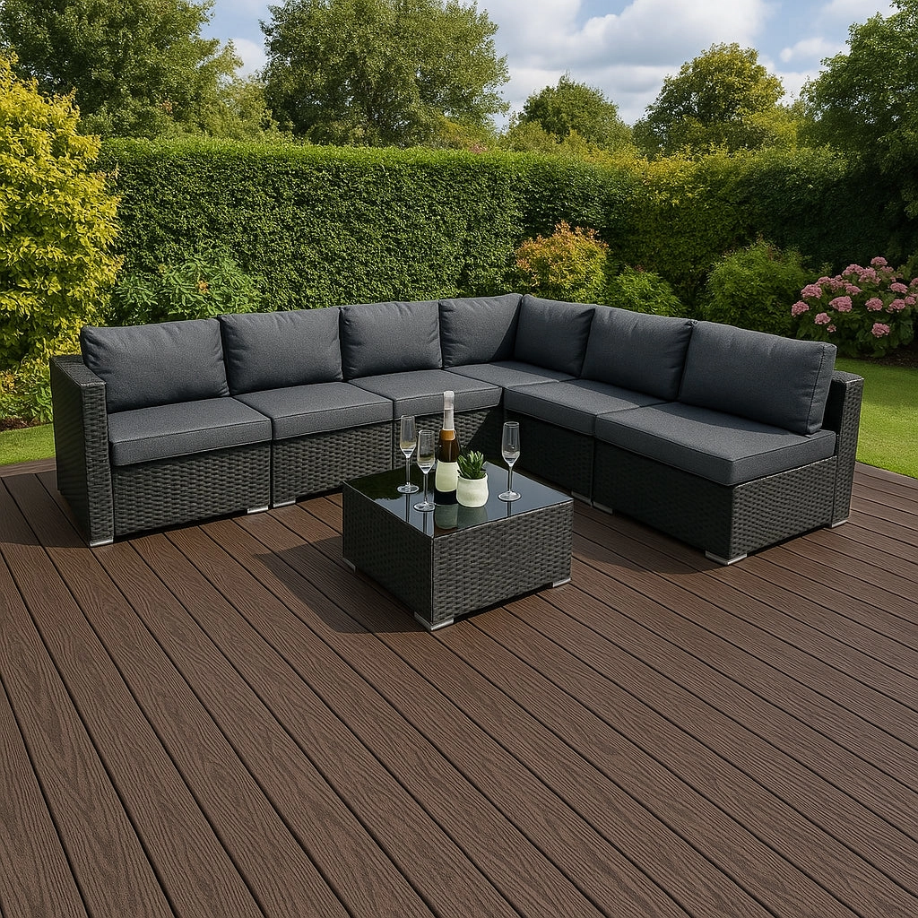 Composite Decking Boards x 5  Brown