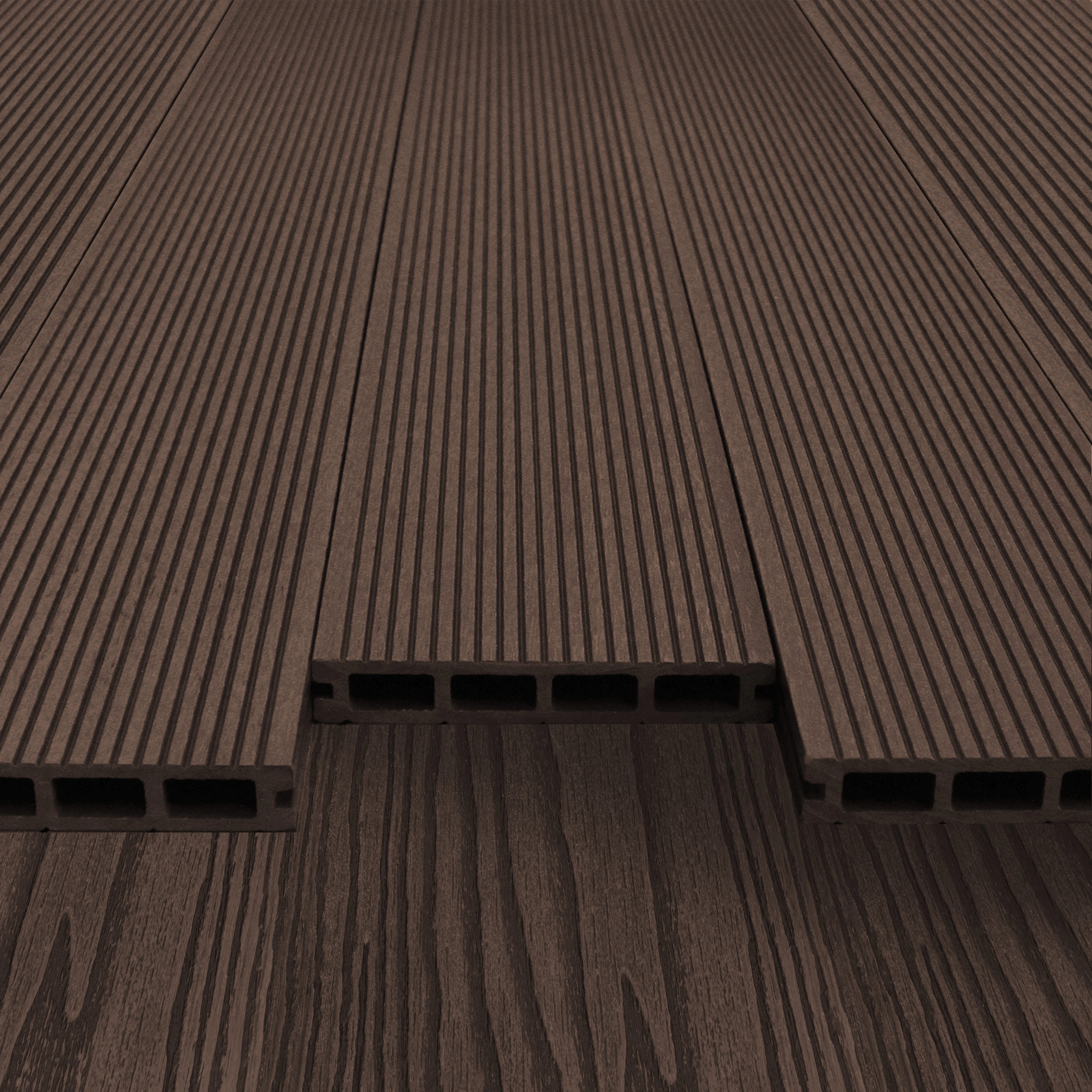 Composite Decking Boards x 5  Brown