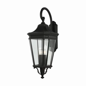 Cotswold Lane Four Light Wall Lantern BlackOutdoor wall sconces with motion sensor