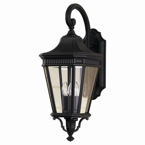 Cotswold Lane Three Light Outdoor Fixture BlackOutdoor wall sconces with motion sensor