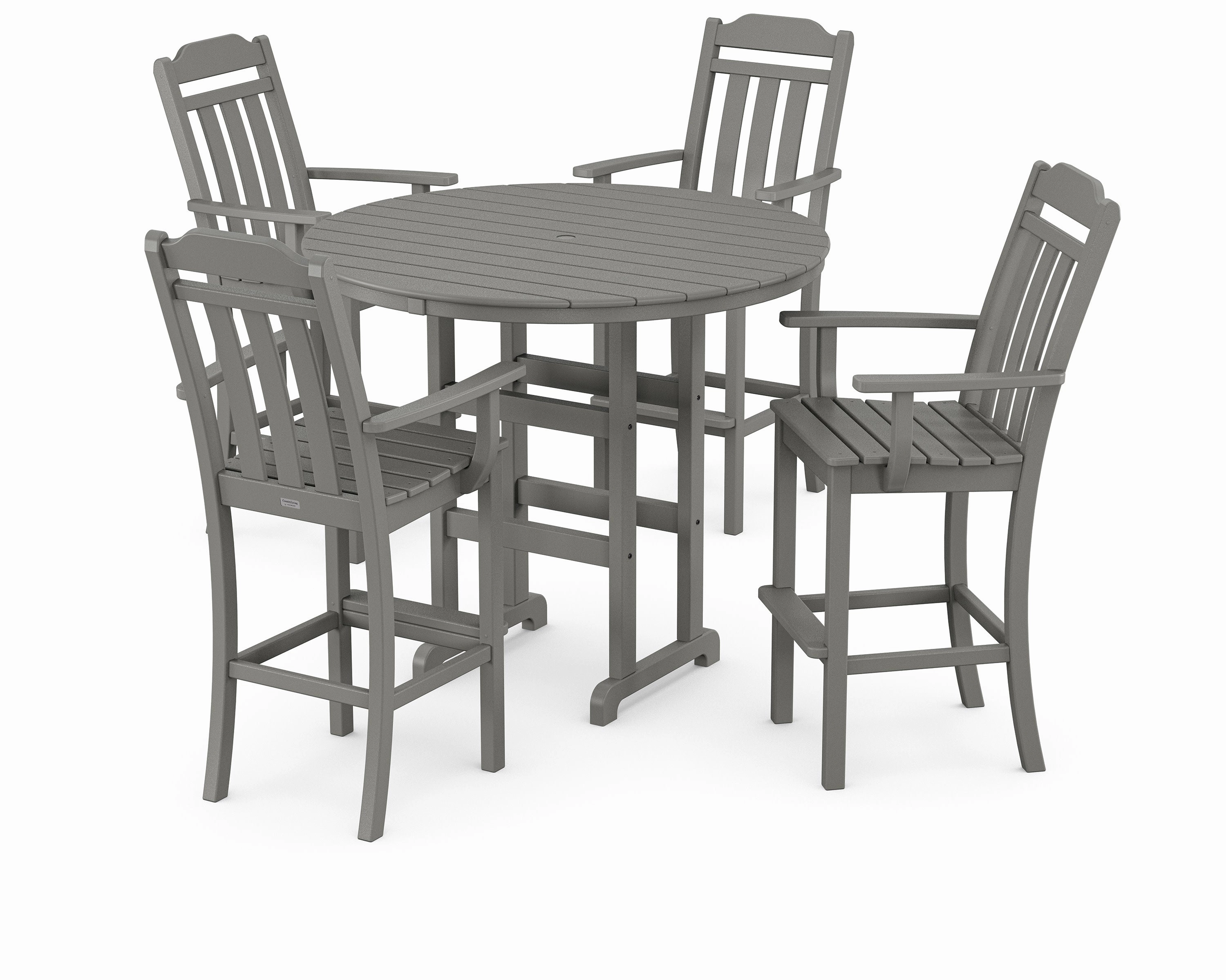 Cottage 5-Piece Round Farmhouse Bar Setoutdoor patio furniture set