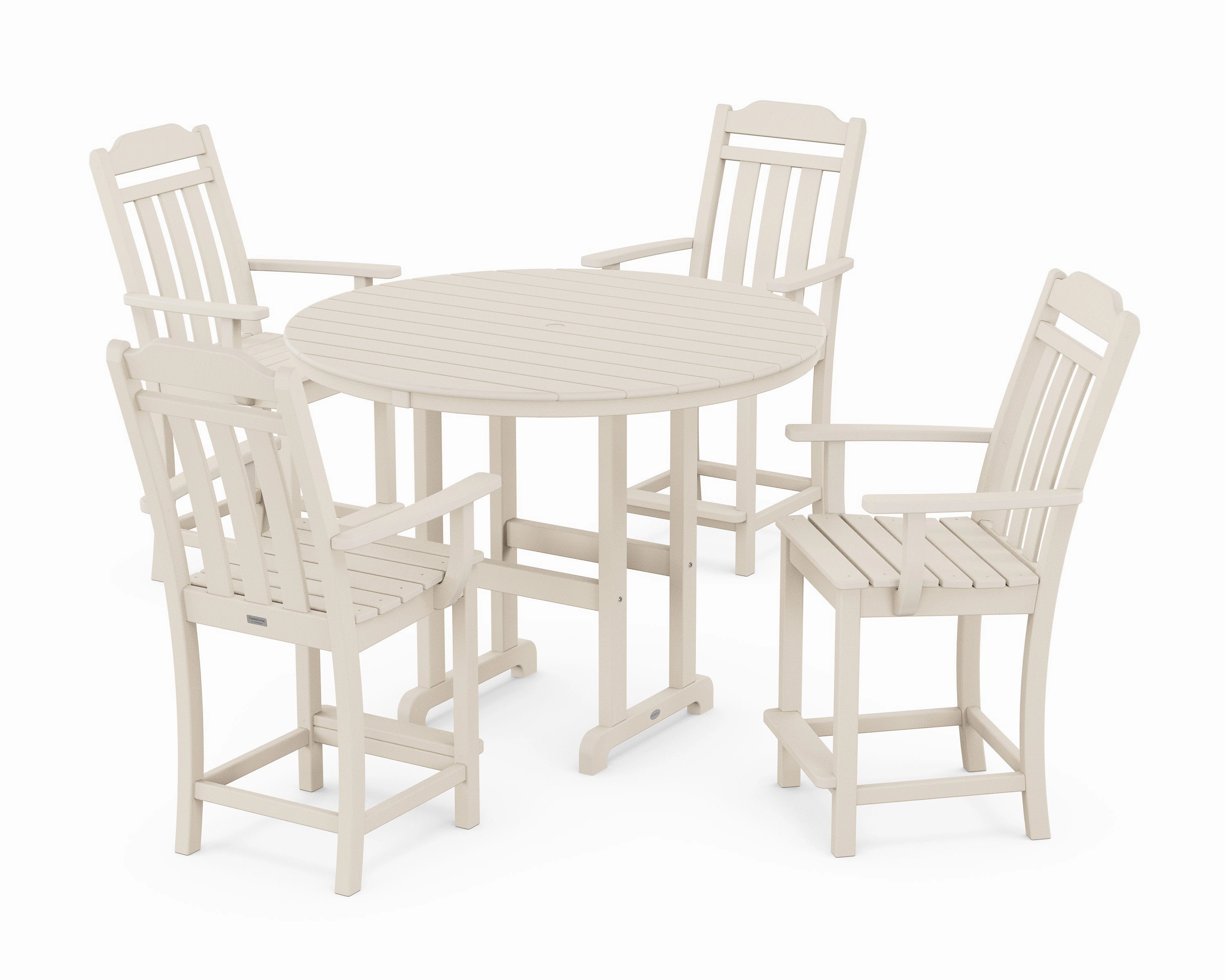 Cottage 5-Piece Round Farmhouse Counter Set