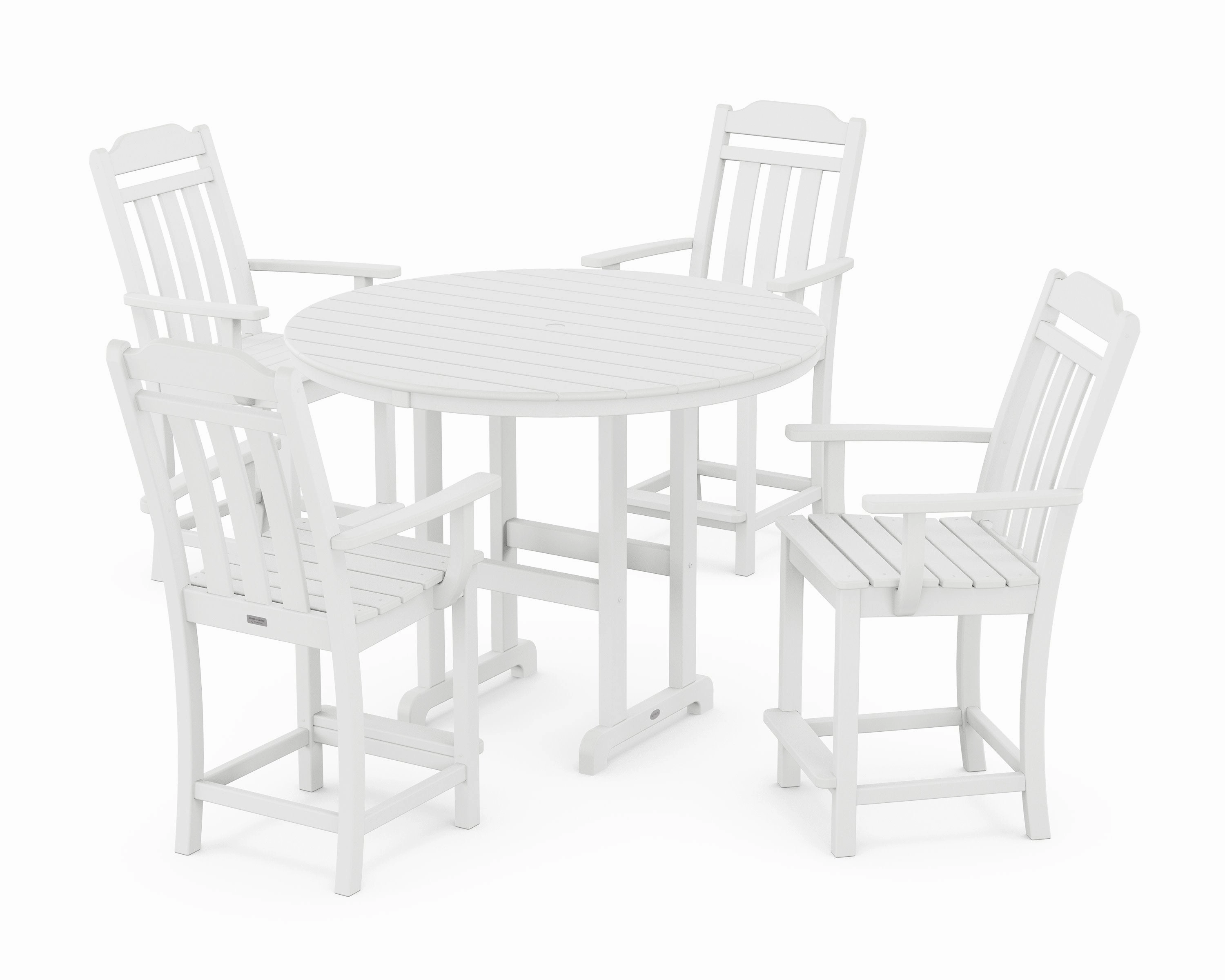 Cottage 5-Piece Round Farmhouse Counter Set