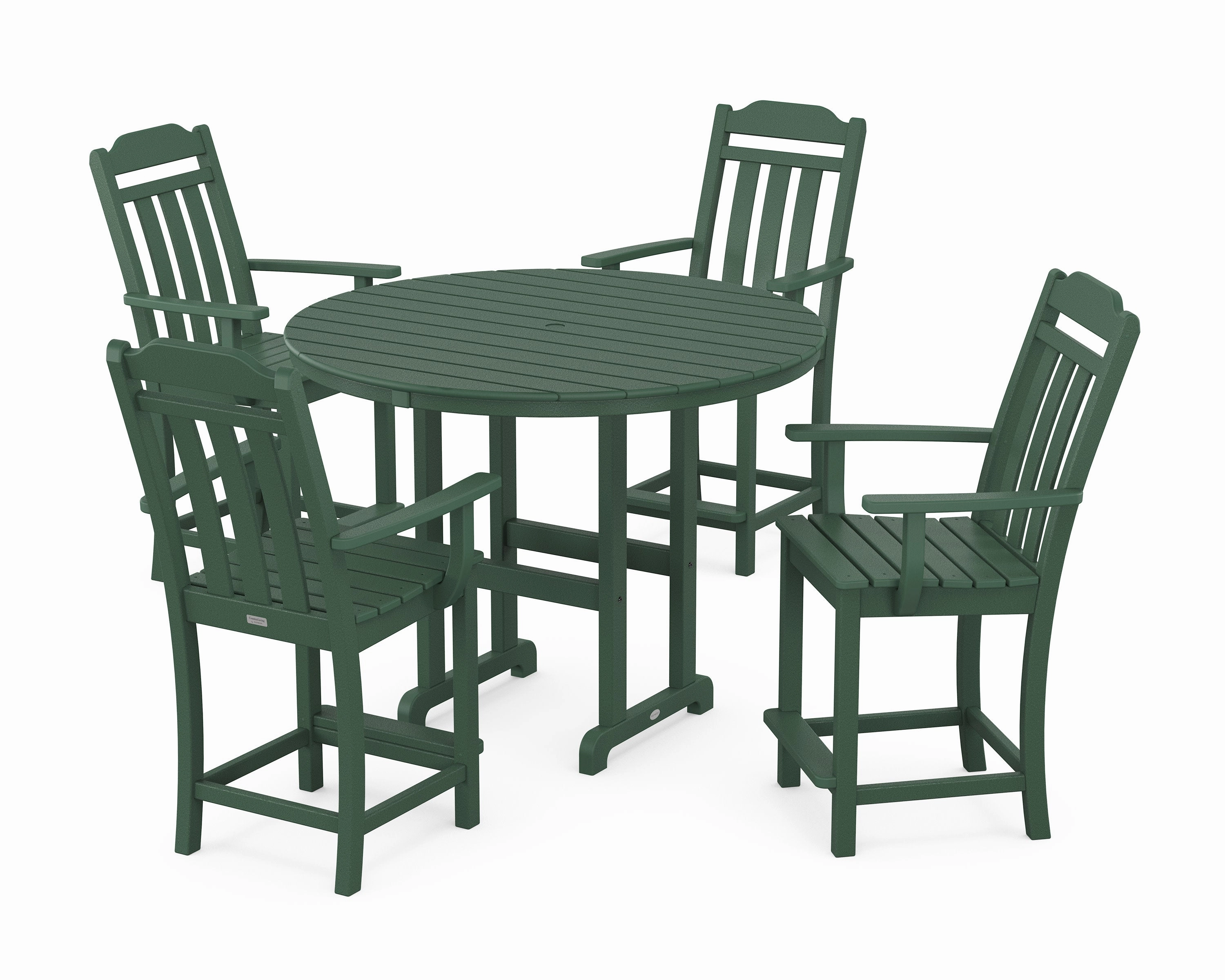 Cottage 5-Piece Round Farmhouse Counter Set