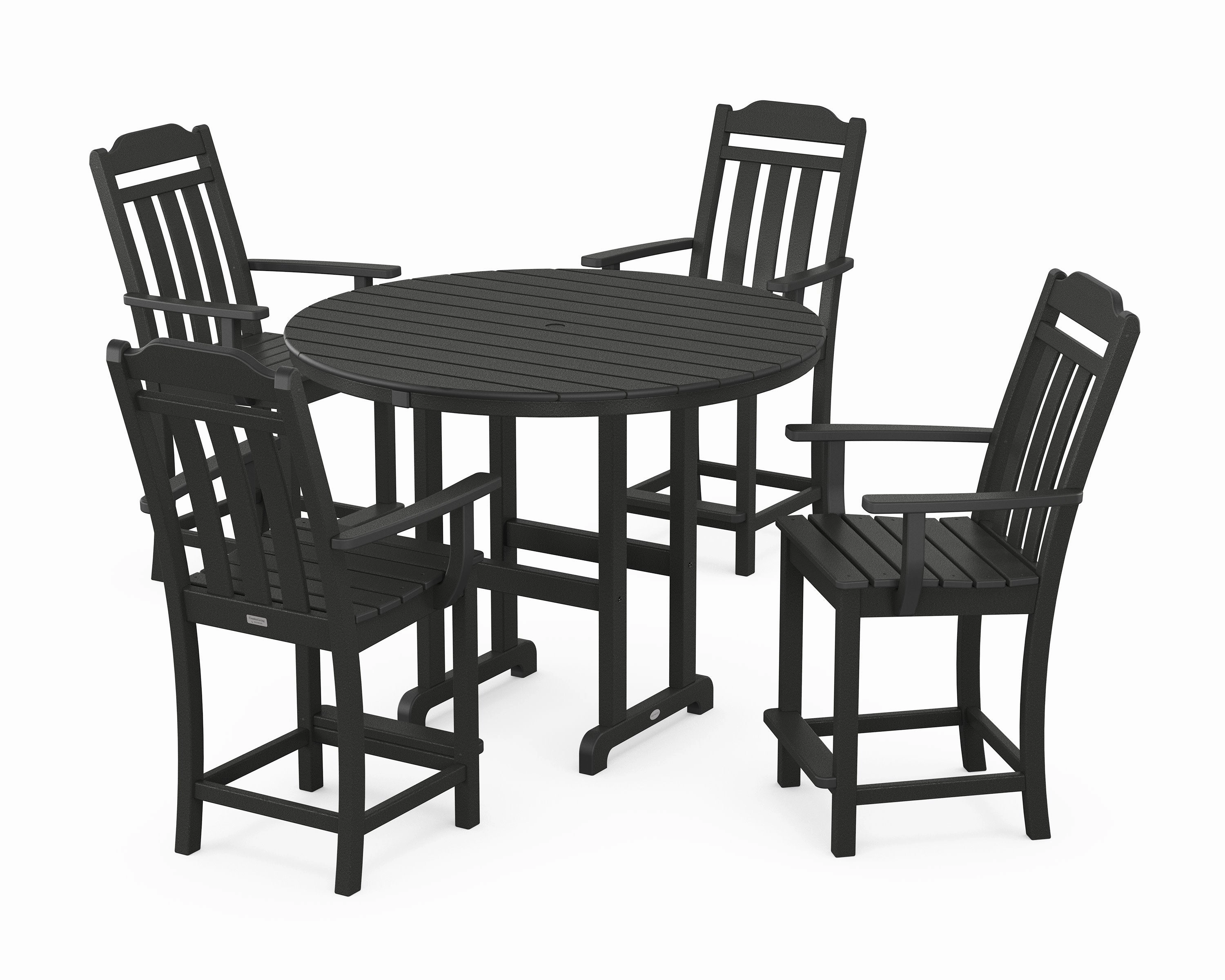Cottage 5-Piece Round Farmhouse Counter Set