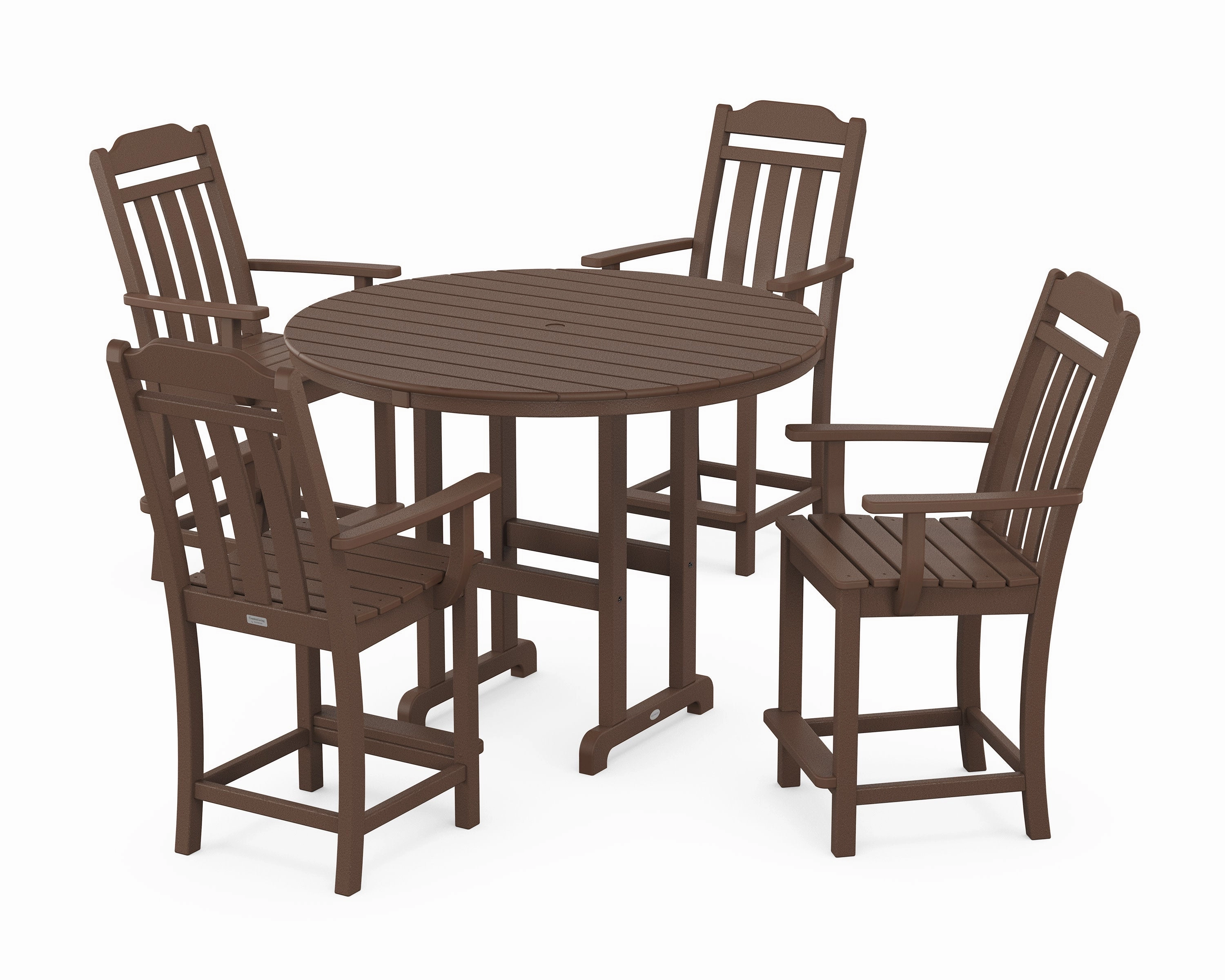Cottage 5-Piece Round Farmhouse Counter Set