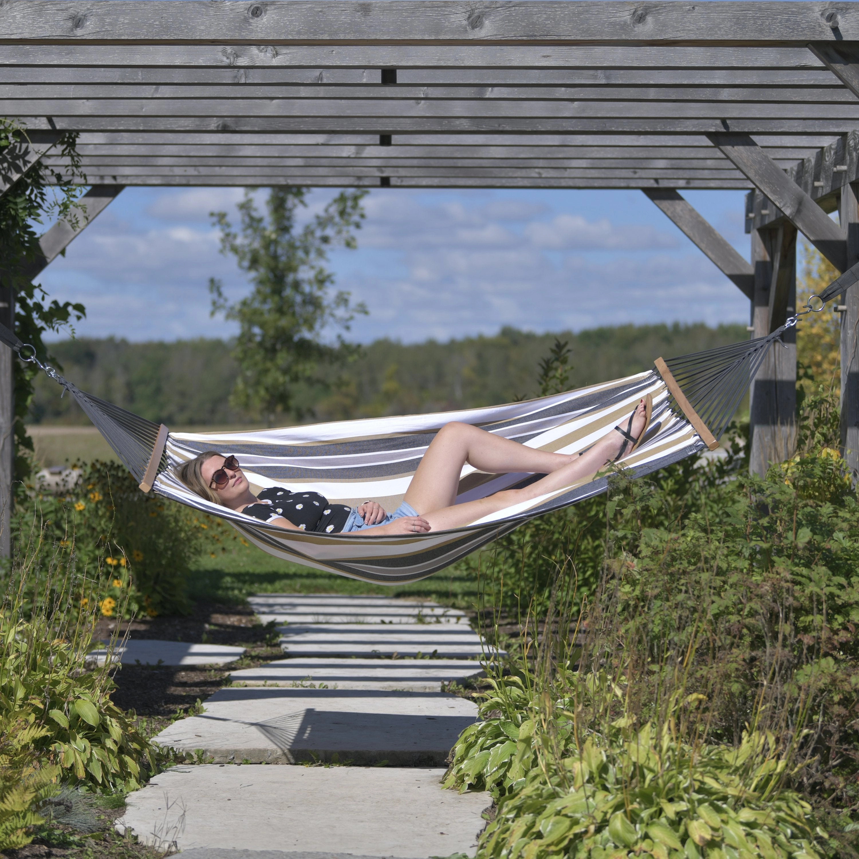 Cotton Spreader Bar Hammock - Desert Moon