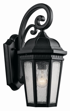 Courtyard One Light Outdoor Wall Mount Textured BlackOutdoor wall sconces with motion sensor