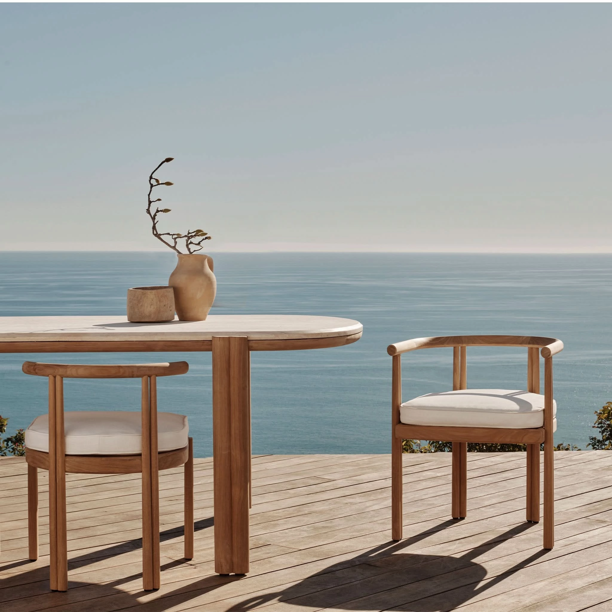 Cove Teak Pill Dining Table