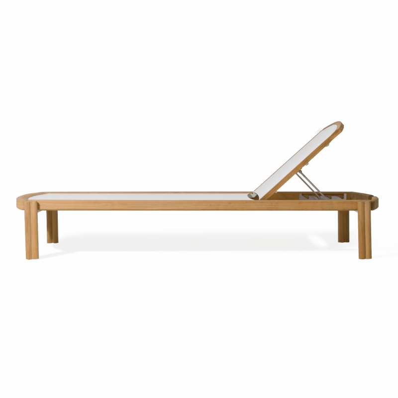 Cove Teak Stacking Sun LoungePatio reclining sun chair