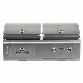 Coyote 50-inch Built-In Hybrid LP Gas and Charcoal Grill C1HY50LP compact BBQ grill for small spaces