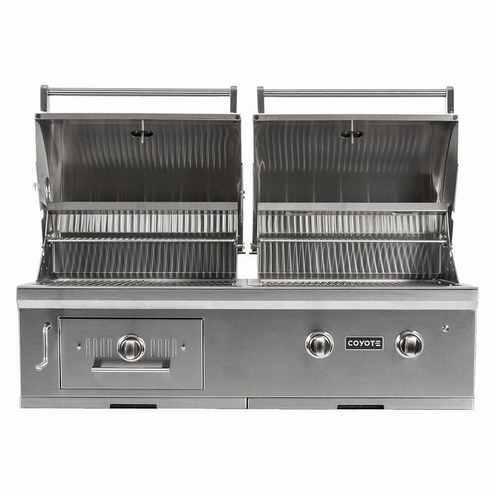 Coyote 50-inch Built-In Hybrid LP Gas and Charcoal Grill C1HY50LP