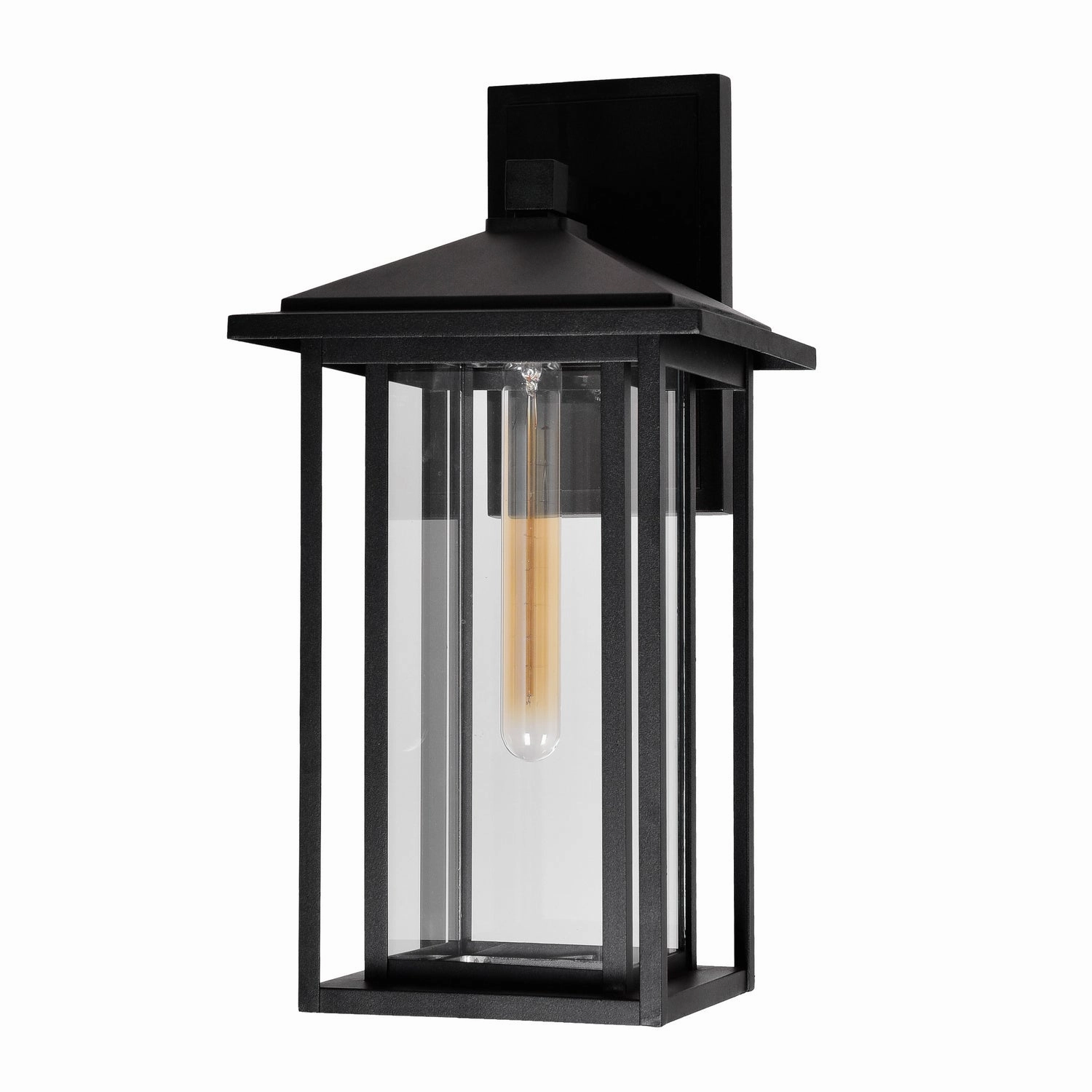 Crawford One Light Outdoor Wall Mount Black