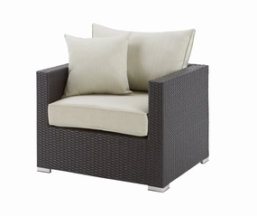 Crawley Outdoor Arm Chair - Beige and Blackoutdoor patio furniture set