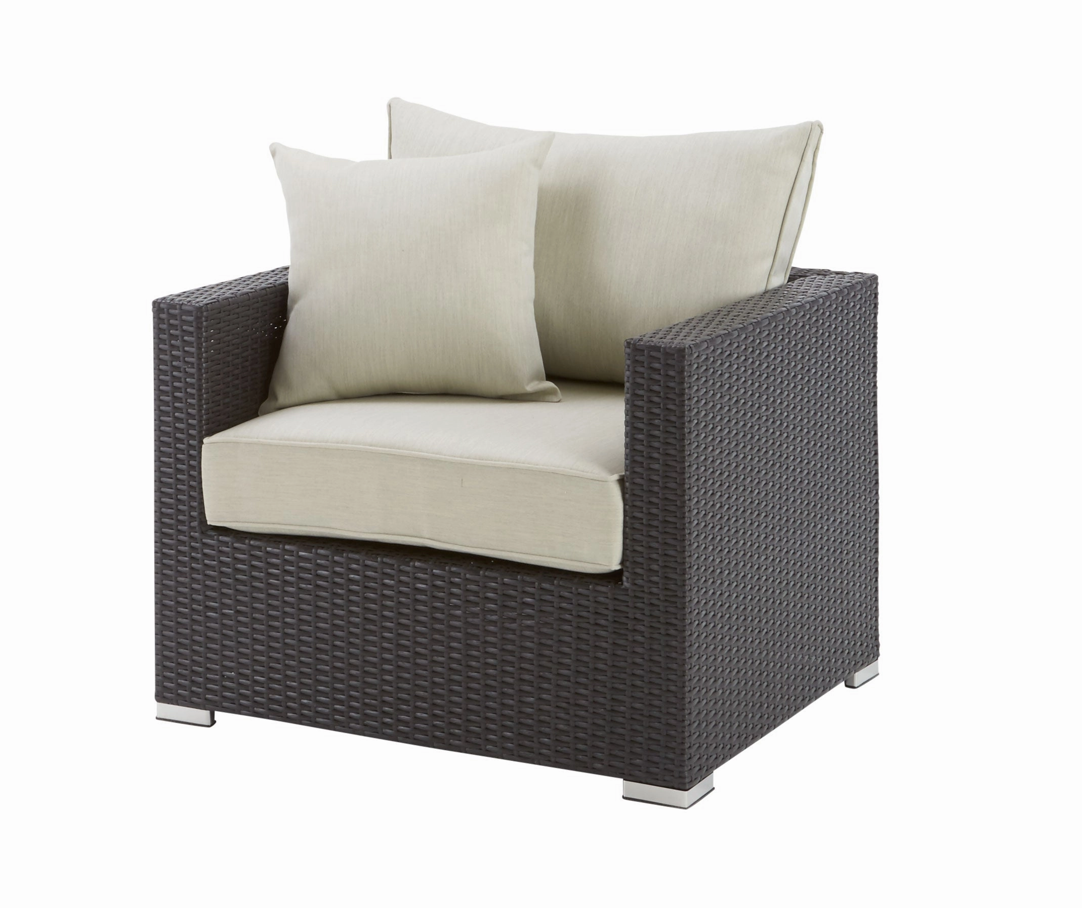 Crawley Outdoor Arm Chair - Beige and Blackoutdoor patio furniture set