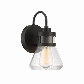 Creslee One Light Wall Lantern Oil Rubbed BronzeOutdoor wall sconces with motion sensor