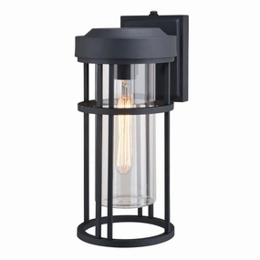 Crestline One Light Outdoor Wall Mount Textured BlackOutdoor wall sconces with motion sensor